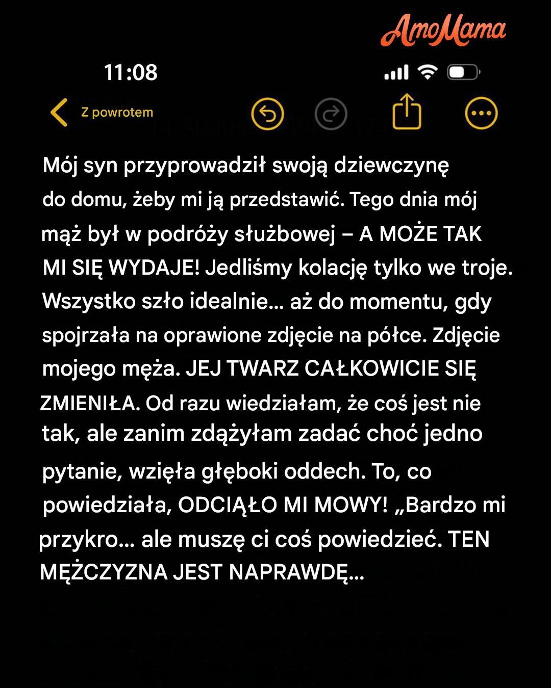 Nowa dziewczyna mojego syna wyznała, że ​​zna mojego męża od lat.
