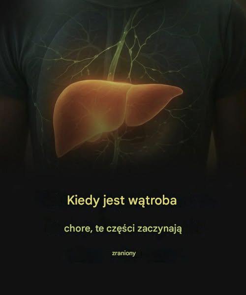 Kiedy wątroba jest chora, te części zaczynają boleć.