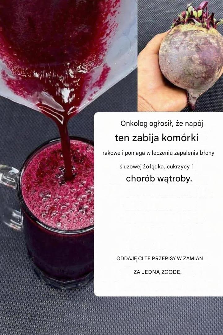 UWAGA! SOK Z BURAKÓW ZABIJA KOMÓRKI RAKA W 42 DNI