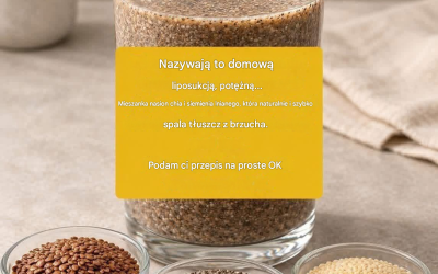 Nazywają to domową liposukcją – to potężna mieszanka chia i siemienia lnianego, która sprawia, że ​​tłuszcz z brzucha znika naturalnie i bardzo szybko. Podaję przepis na prosty zabieg.👋👇