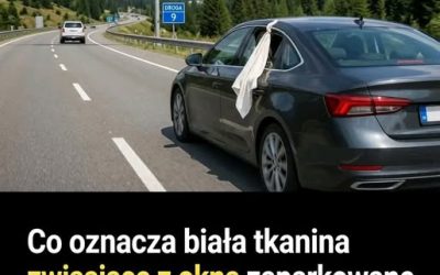Biała szmatka w oknie samochodu… Mało znany sygnał drogowy! Co tak