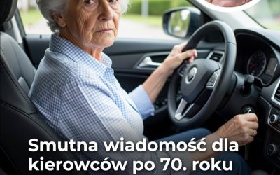 Seniorzy za kierownicą  Smutna wiadomość dla kierowców po 70. roku życia…Zobacz więcej
